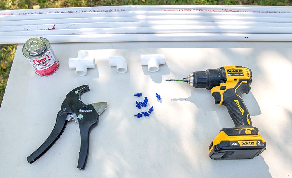 Materials needed for a DIY Kids Sprinkler. Materials needed for a DIY Kids Sprinkler.