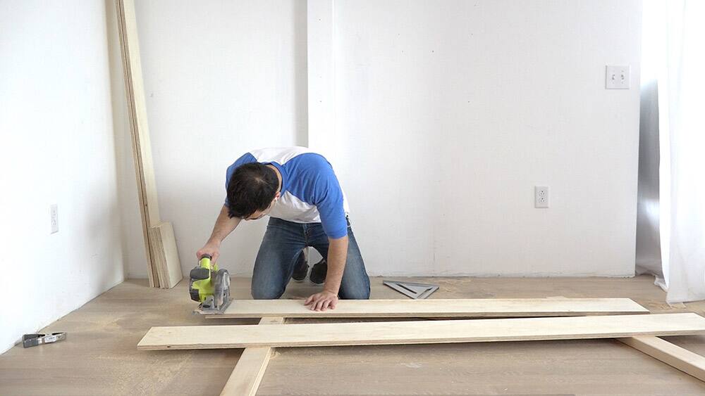 DIY Standing Mirror Cabinet