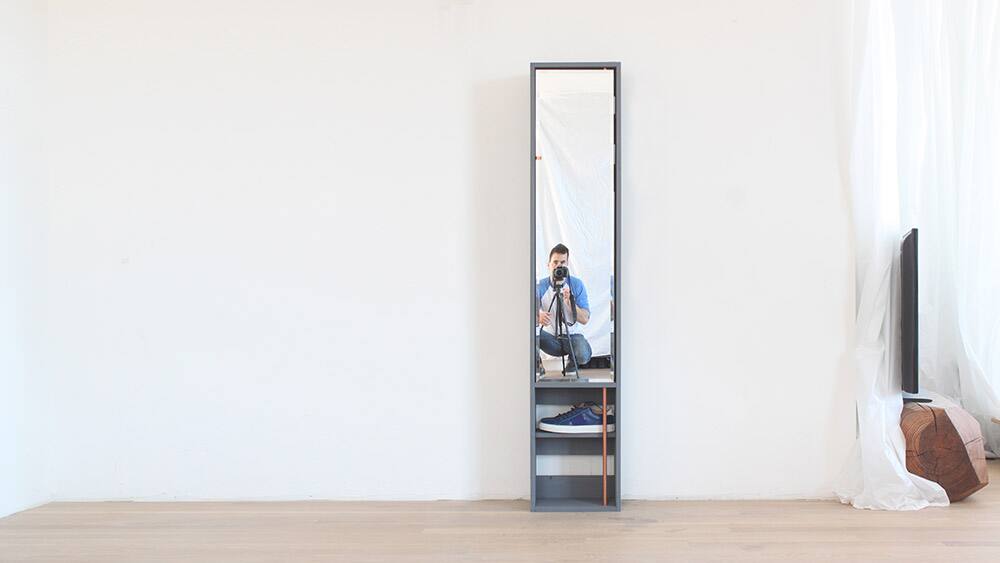 DIY Standing Mirror Cabinet