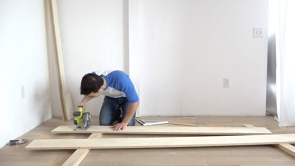 DIY Standing Mirror Cabinet