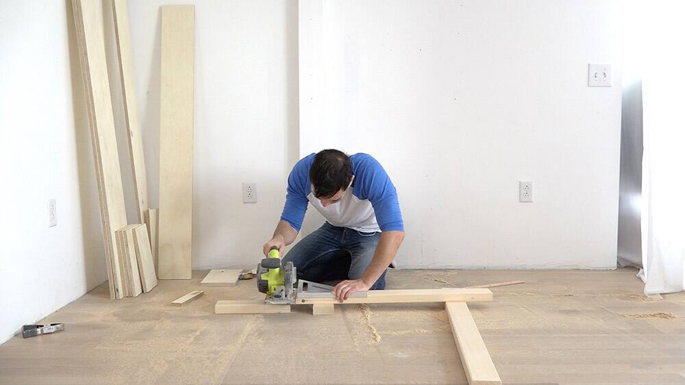 DIY Standing Mirror Cabinet