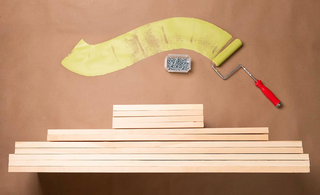A collection of materials for building a kids cubby. A collection of materials for building a kids cubby.