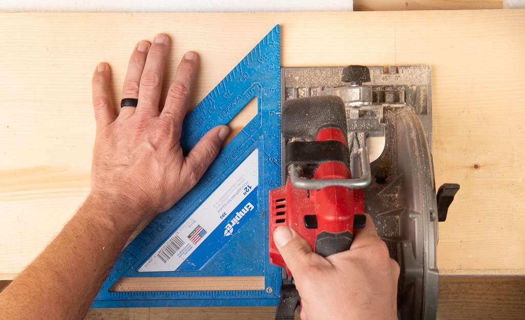Two tools used to build a DIY kids cubby. Two tools used to build a DIY kids cubby.