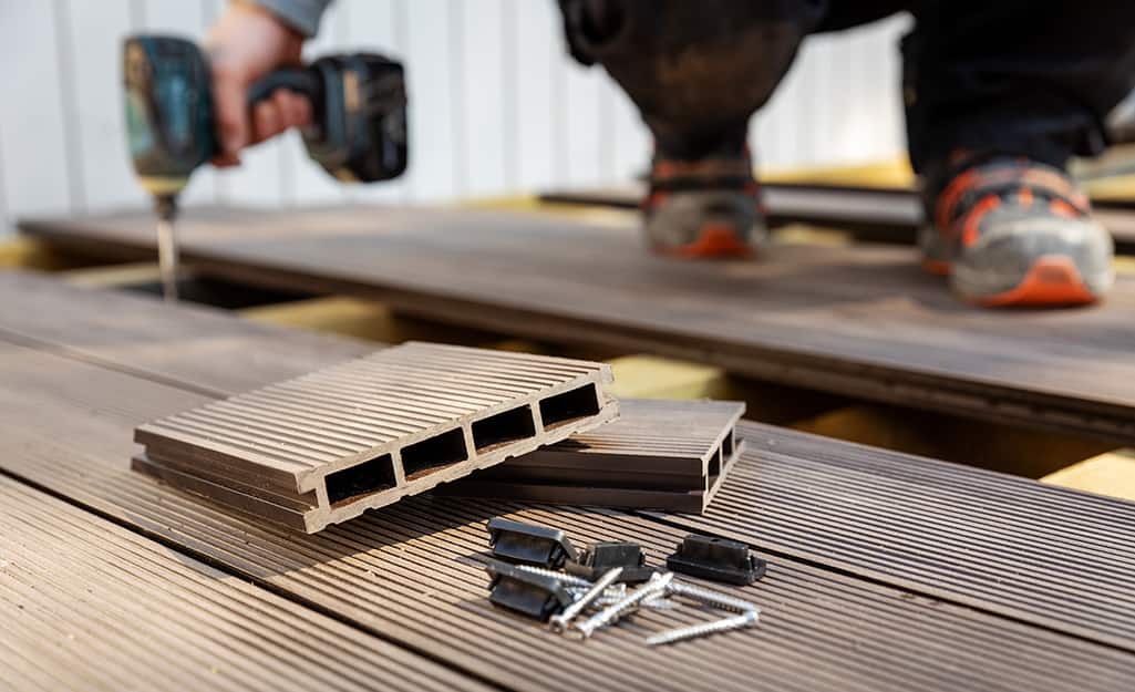 A close up of tools to build the floor of a shed. A close up of tools to build the floor of a shed.