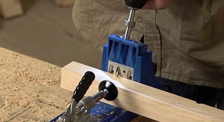 Create pocket holes in rails Create pocket holes in rails