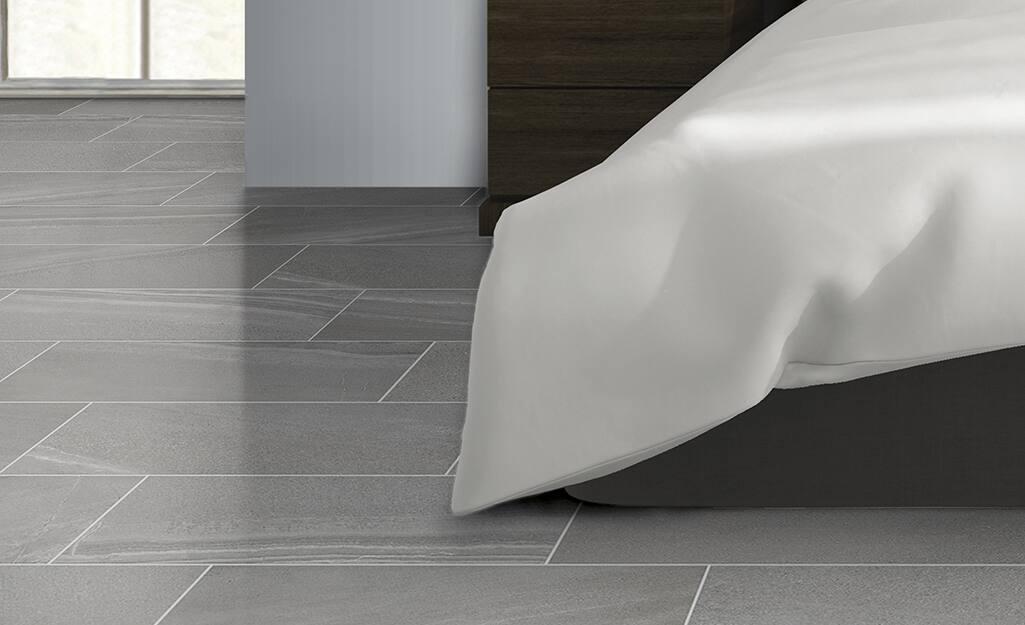 A room with granite tile flooring. A room with granite tile flooring.