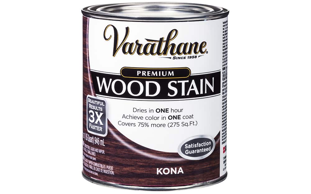 A can of wood stain on a white background. A can of wood stain on a white background.