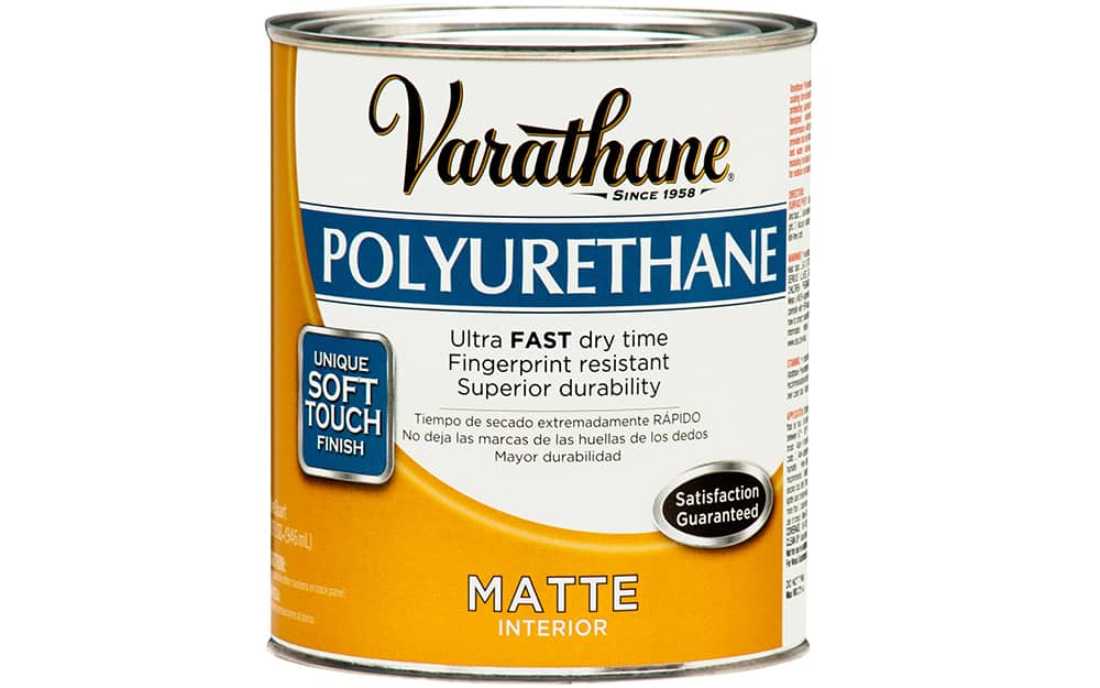 A can of polyurethane on a white background. A can of polyurethane on a white background.