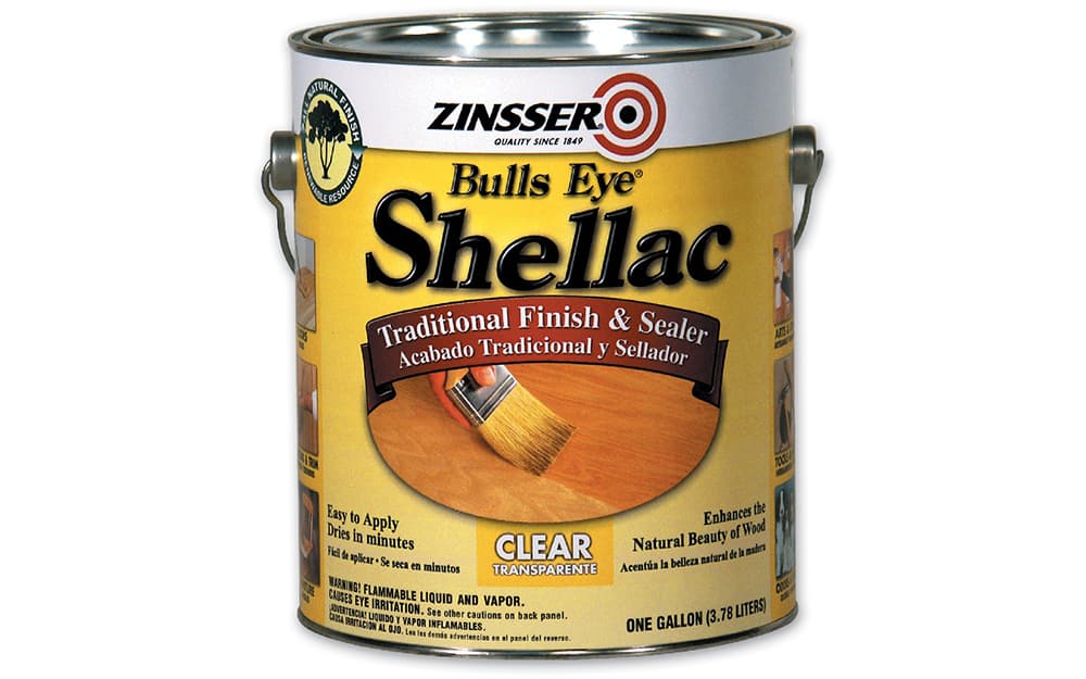 A can of shellac on a white background. A can of shellac on a white background.