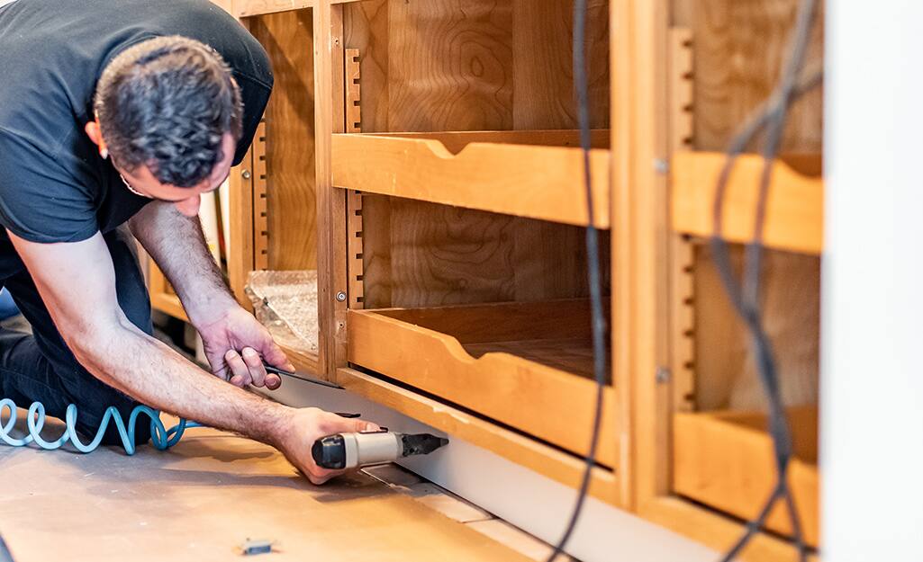 how to install lower cabinets how to install base cabinets the home depot how to install lower cabinets how to install base cabinets the home depot