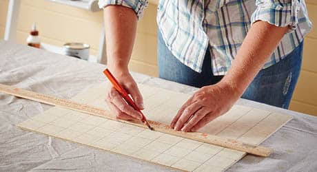 Draw grid - Make Wood Stocking Door Hanger Draw grid - Make Wood Stocking Door Hanger