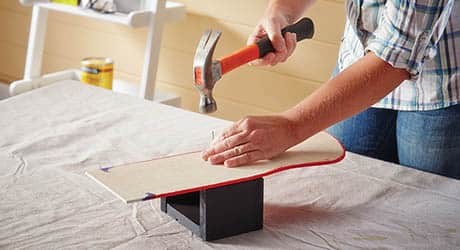 Attach storage box stocking - Make Wood Stocking Door Hanger Attach storage box stocking - Make Wood Stocking Door Hanger