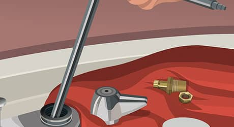 Remove old valve seat - Replacing Worn Valve Seat Remove old valve seat - Replacing Worn Valve Seat