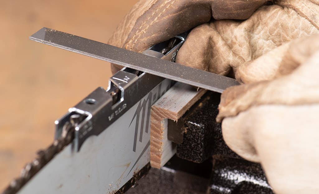 How to Sharpen a Chainsaw The Home Depot