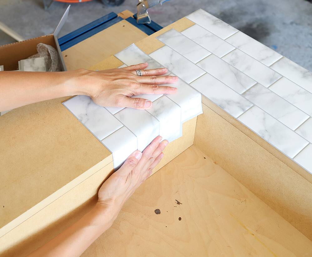 Renter-Friendly DIY Faux Fireplace With Smart Tiles