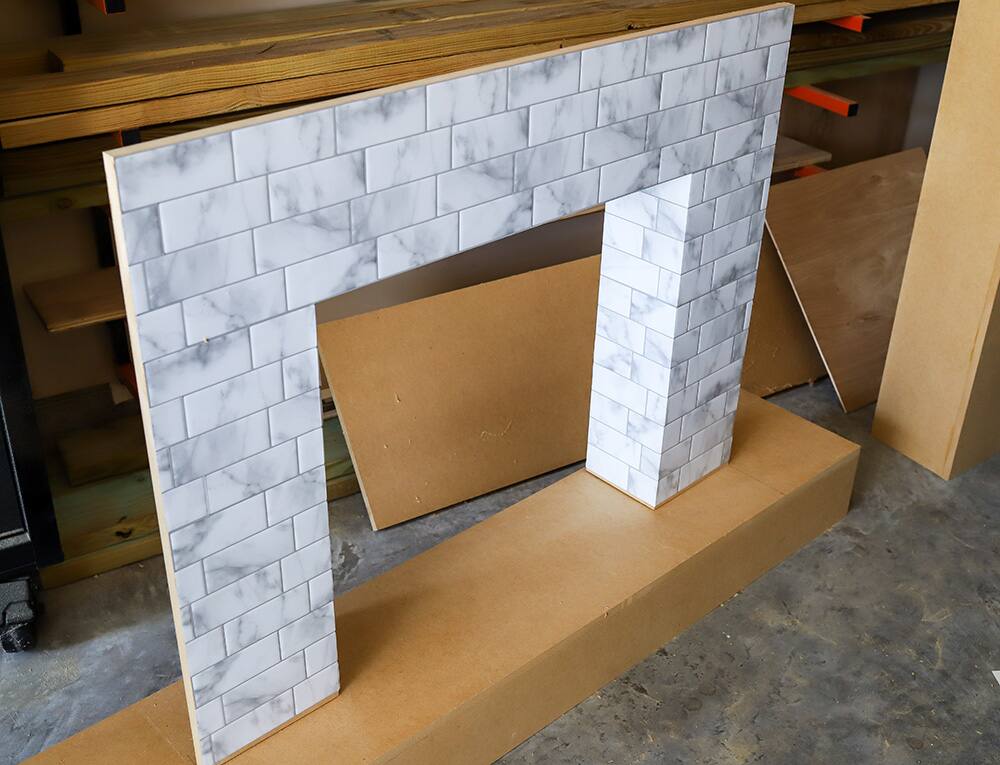 Renter-Friendly DIY Faux Fireplace With Smart Tiles
