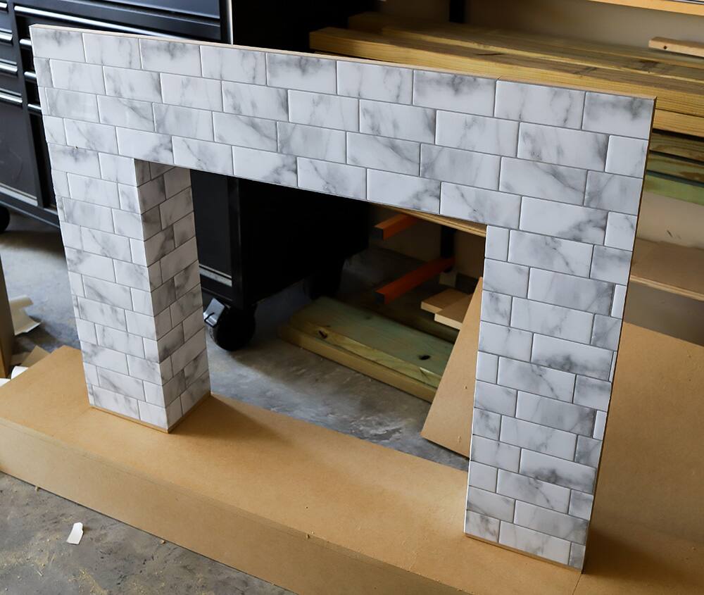 Renter-Friendly DIY Faux Fireplace With Smart Tiles