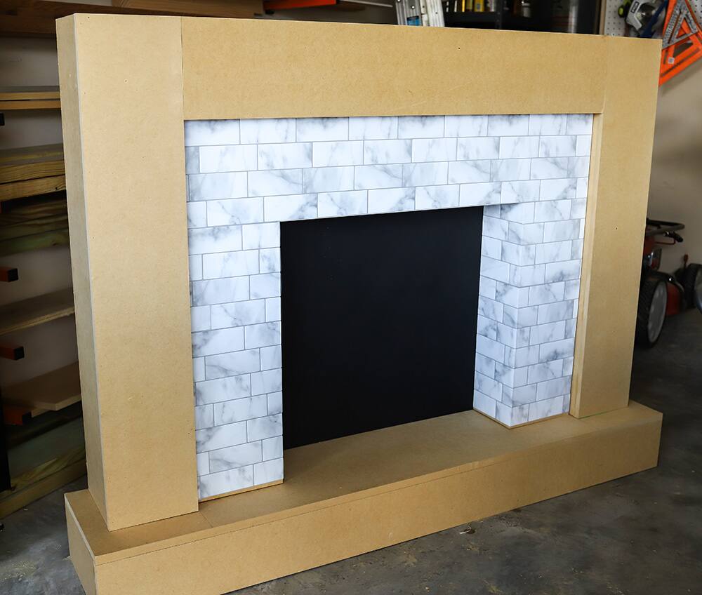Renter-Friendly DIY Faux Fireplace With Smart Tiles