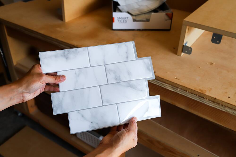 Renter-Friendly DIY Faux Fireplace With Smart Tiles