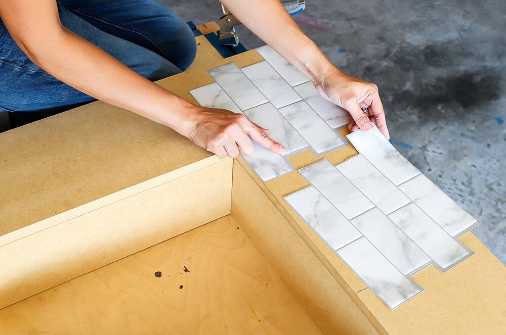 Renter-Friendly DIY Faux Fireplace With Smart Tiles