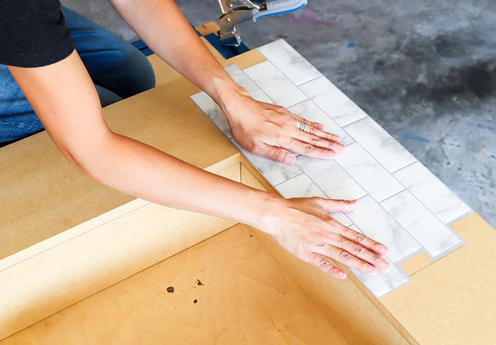 Renter-Friendly DIY Faux Fireplace With Smart Tiles