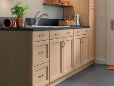 Hampton Bay 60 in. W x 24 in. D x 34.5 in. H Assembled Sink Base Kitchen  Cabinet in Unfinished with Recessed Panel KSBF60-UF - The Home Depot