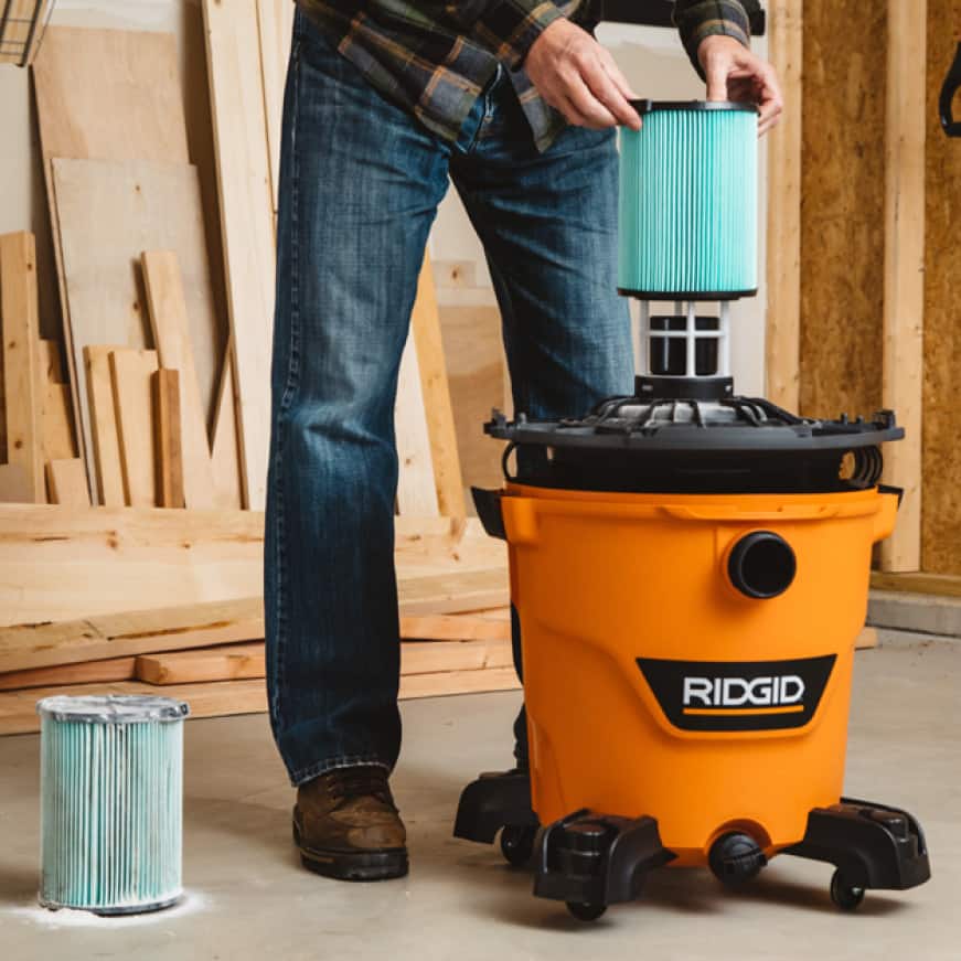 RIDGID 5Layer HEPA Media Pleated Paper Filter for Most 5 Gal. and