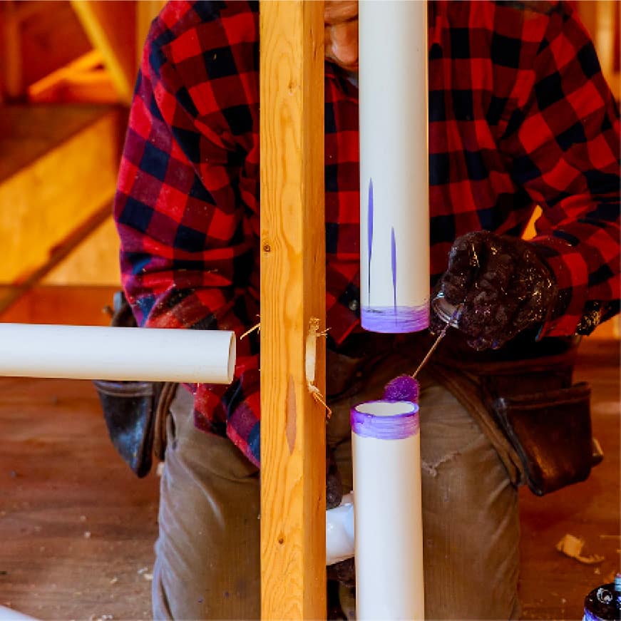 Oatey 8 oz. Purple CPVC and PVC Primer and RainRShine Medium Blue PVC