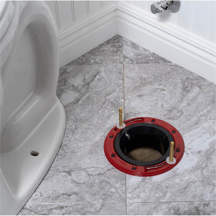 Oatey Twist N Set 4 In Cast Iron Toilet 436532 The Home Depot Cast Iron Toilet, How To Tile Around A Toilet Drain