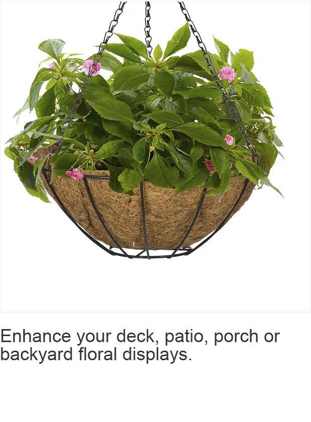 Hampton Bay 14 in. Metal Hanging Grower's BasketHGB14B The Home Depot