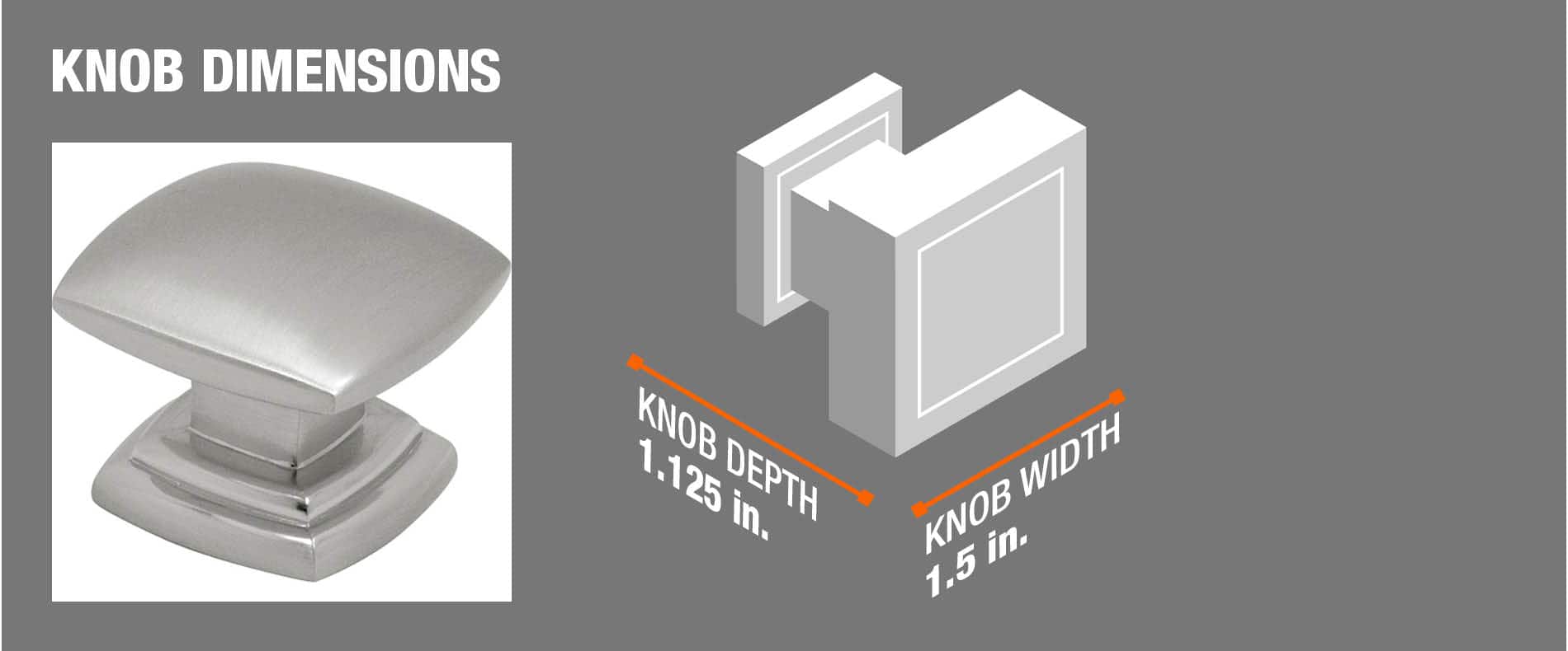 HICKORY HARDWARE EuroContemporary 11/2 in. Satin Nickel Knob