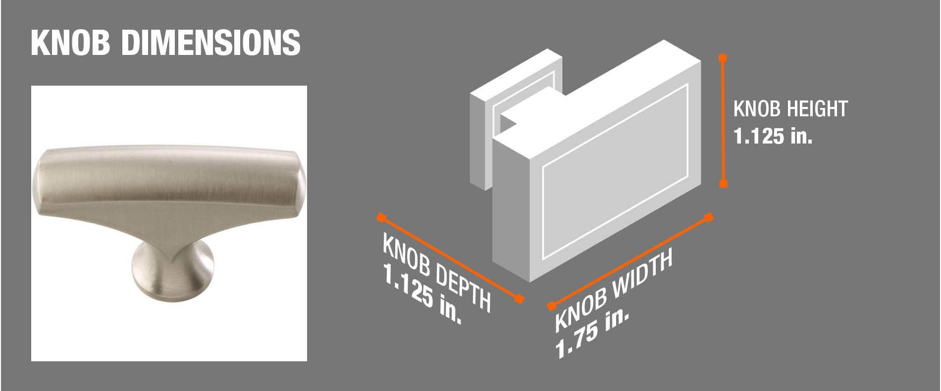 HICKORY HARDWARE Greenwich 13/4 in. Stainless Steel Knob P3372