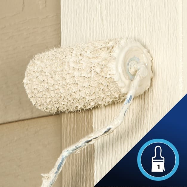 Exterior White Paint Color Roller Application Exterior White Paint Color Roller Application