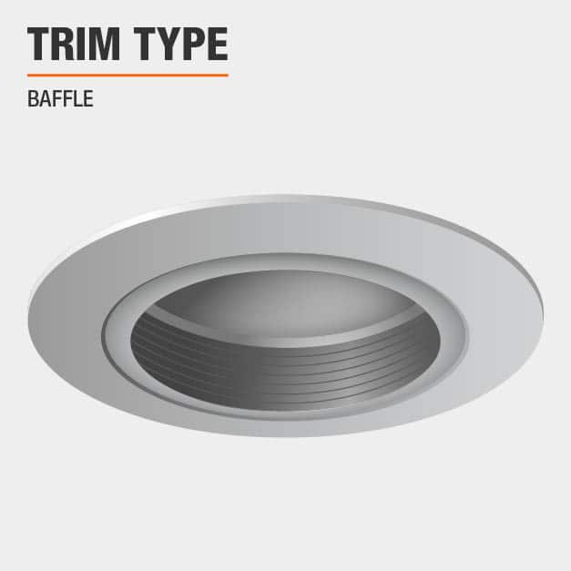 Commercial Electric 4 in. White Recessed Can Light Baffle Trim