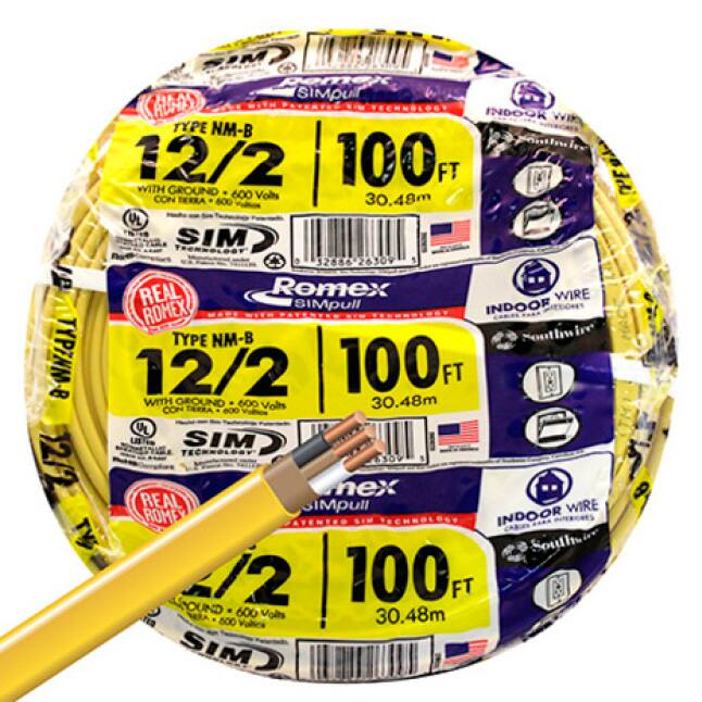 Gray Romex Southwire 100 ft. 14/2 Gray Solid CU UF-B W/G Wire 13054226 - The Home ...