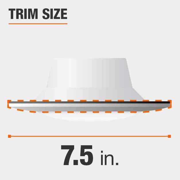 Commercial Electric 6 in. White Recessed Can Light Shower Trim Ring(12