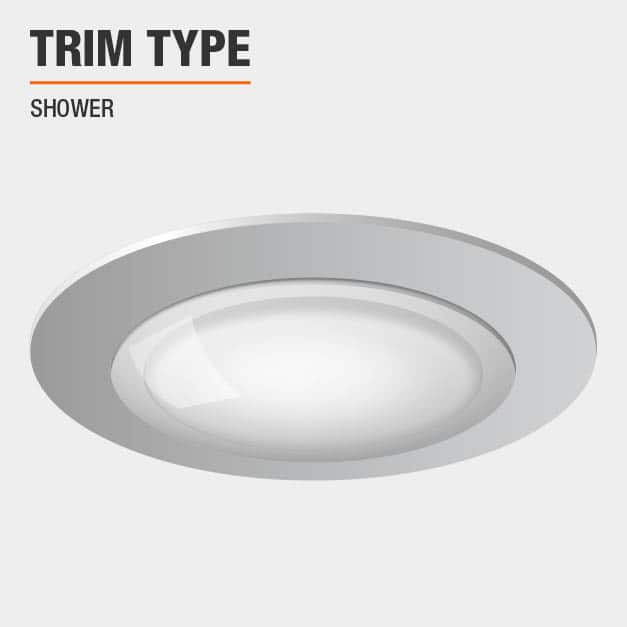 Commercial Electric 6 in. White Recessed Can Light Shower Trim Ring(12