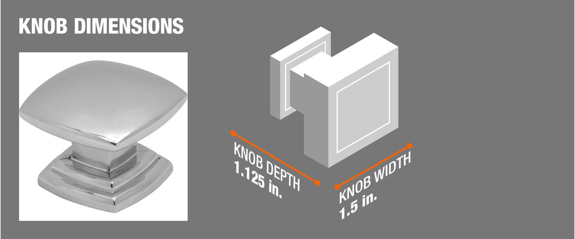 HICKORY HARDWARE EuroContemporary 11/2 in. Chrome Knob P2163CH The Home Depot