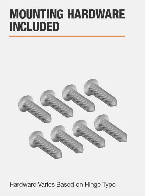 Door Hinge Mounting Hardware Included feature Hardware Varies Based on Hinge Type