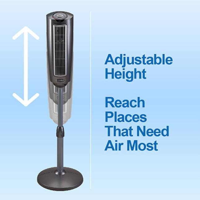 Lasko 52 in. Space-Saving Pedestal Fan with Remote Control 2535 - The Home  Depot