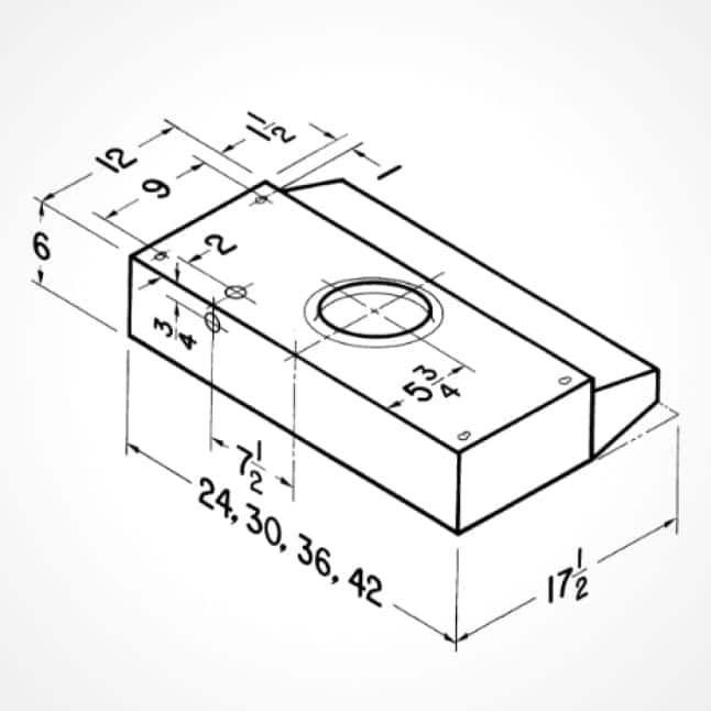 BroanNuTone 42000 Series 36 in. 230 Max Blower CFM Range