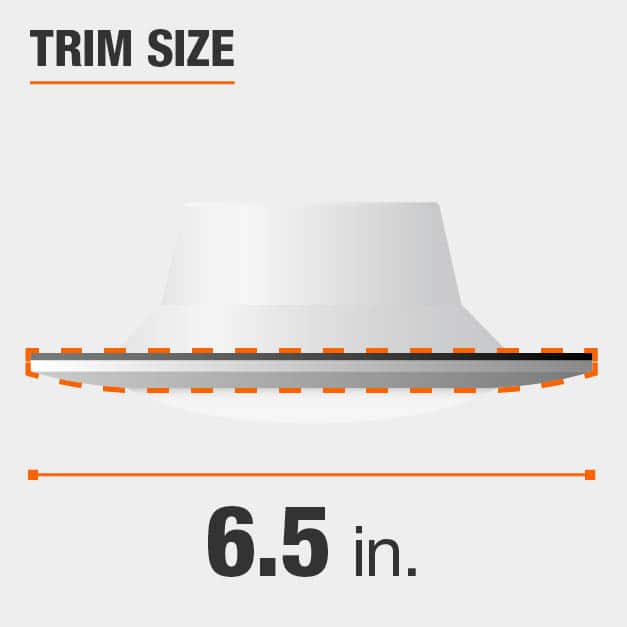 Commercial Electric 5 in. White Recessed Can Light Baffle Trim (6Pack