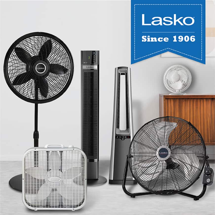 Lasko Adjustable-Height 16 in. 3 Speed Black Oscillating Pedestal Fan 2521  - The Home Depot