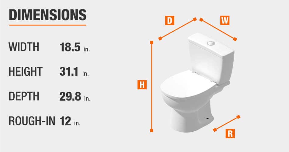 glacier bay toilet dimensions