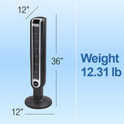 Lasko 36 in. 3 Speed White Oscillating Tower Fan with Programmable Timer  and Remote Control 2510 - The Home Depot