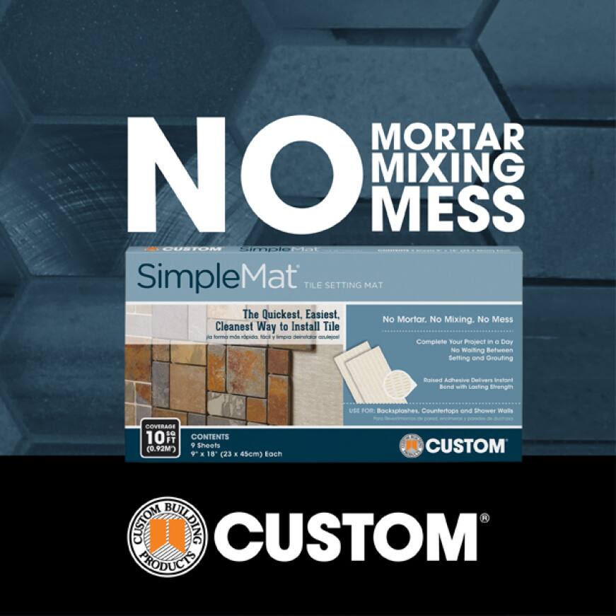 simple mat tile backsplash
