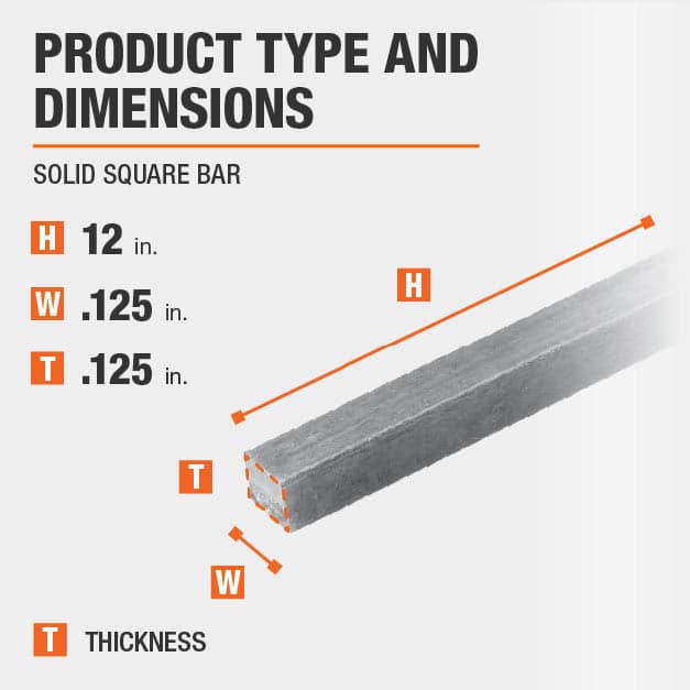 Everbilt 1/8 in. x 12 in. Zinc Key Stock 800307 The Home Depot