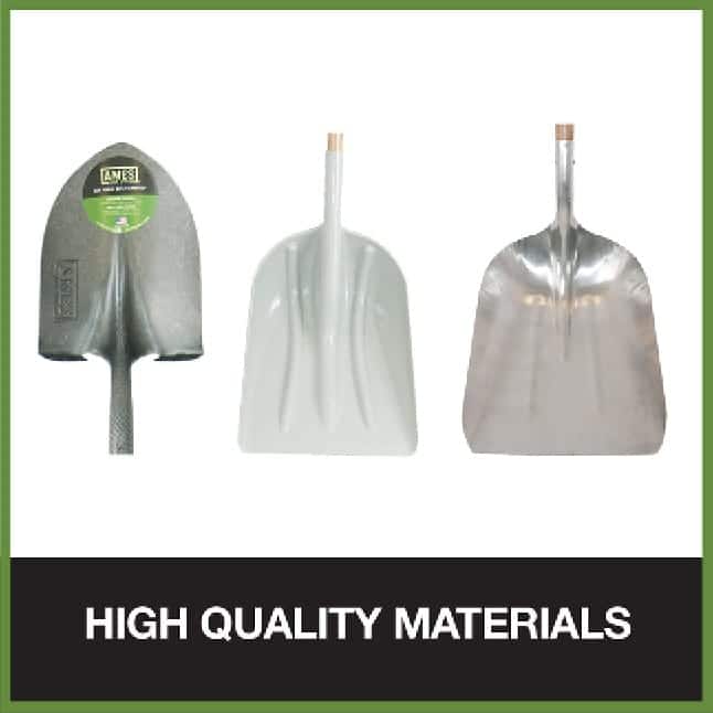 Ames 47 in. Fiberglass Handle Steel Blade Transfer Shovel with Comfort