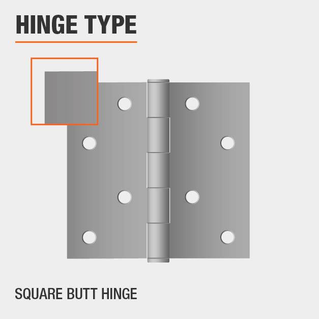 Everbilt 41/2 in. Square Radius Satin Chrome Commercial Grade Door Hinge 20442 The Home Depot