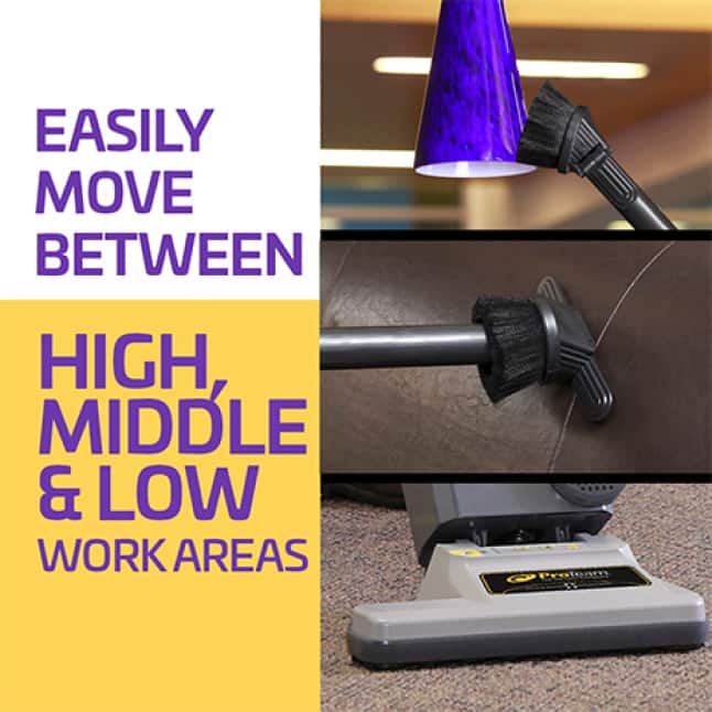 ProTeam ProForce 1200XP Commercial Upright Vacuum Cleaner with ProLevel Filtration, OnBoard